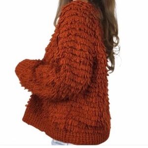 Universal Thread Textured Orange Cardigan